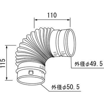 Φ49 90°エルボA ノーリツ