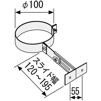 Φ100固定金具セット-C 150 ノーリツ