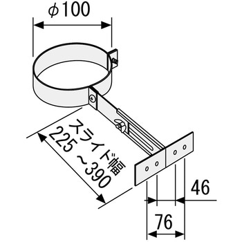 Φ100固定金具セット-C 300 ノーリツ