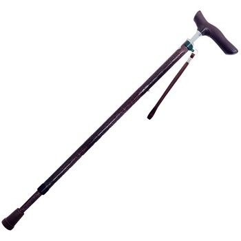 伸縮ジョイントレザーステッキ 島製作所