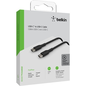 BoostCharge USB-C to USB-C 編組ケーブル ブラック 1m - BELKIN(ベルキン)
