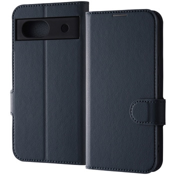 Google Pixel 8a Like standard 耐衝撃 手帳型レザーケース シンプル マグネット/ダークネイビー レイ・アウト