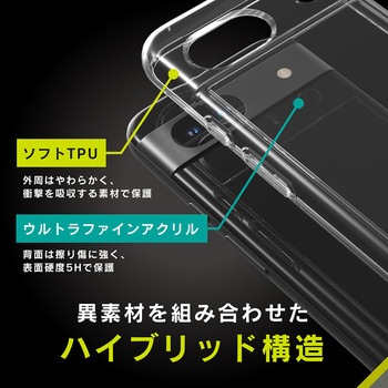 Google Pixel 8a [Turtle Solid] 超精密設計 ハイブリッドケース クリア トリニティ