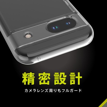 Google Pixel 8a [GLASSICA] 背面ガラスケース クリア トリニティ