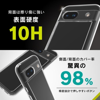 Google Pixel 8a [GLASSICA] 背面ガラスケース クリア トリニティ