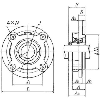 印ろう付丸フランジ形ユニット給油式 NTN(エヌティーエヌ)