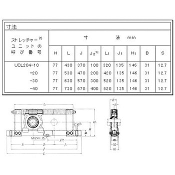 ストレッチャーユニット 軽溝形鋼製フレーム ストレッチャー NTN(エヌティーエヌ)