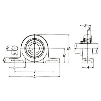 ASPB205 軽量鋳鉄製ピロー形ユニットASPB形 1個 エヌティーエヌ(NTN