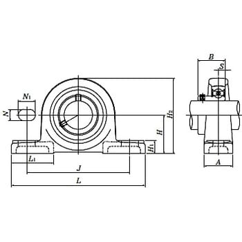 ASPB205 軽量鋳鉄製ピロー形ユニットASPB形 1個 エヌティーエヌ(NTN