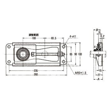 ASPT205-10 ストレッチャーユニット 鋼板製ミニタイプ 1個 エヌティー