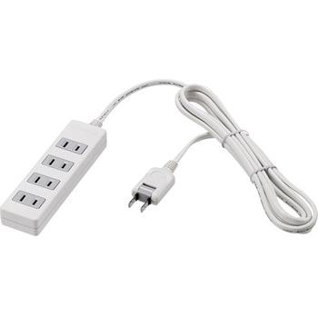 2ピン式電源タップ4個口5mホワイト BUFFALO(バッファロー)