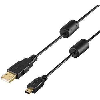 USB2.0AtominiBフェライトコア付ケーブル1.5mブラック BUFFALO(バッファロー)