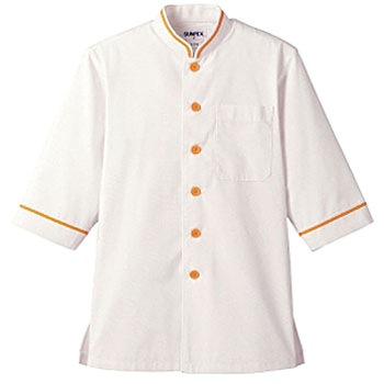 D1132 七分袖 飲食店 ユニフォーム ショップコート ホール キッチン サーヴォ(旧:サンペックスイスト) 00426825