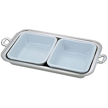 UK18-8バロン角チェーフィング用陶器 UK(三宝)