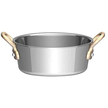 UK18-8プチテーパーパン両手深型鍋 (蓋無) UK(三宝)