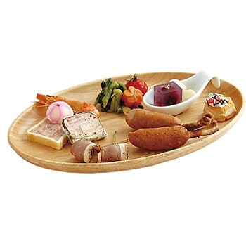 木製カフェトレイ オーバル 用美(ヤマコー)