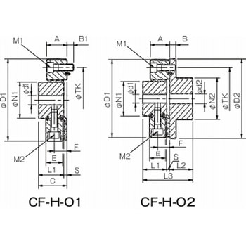 センタフレックスカップリング CF-H CF-H-050-O1 三木プーリ