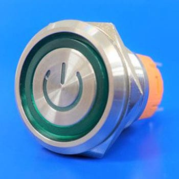 LEDプッシュスイッチ(電源マーク) マリンテック