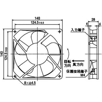 MU1428S-11 ACプロペラファン MUシリーズ 標準タイプ 1個 オリエンタル