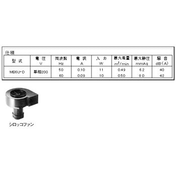 MB6U-D ACシロッコファンMB形 1個 オリエンタルモーター 【通販モノタロウ】