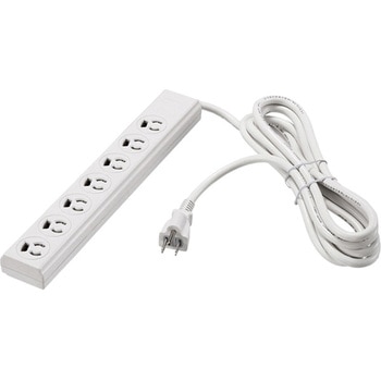 3ピン式電源タップ7個口3mホワイト変換アダプター付 BUFFALO(バッファロー)