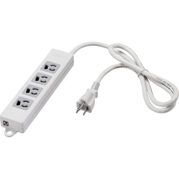 3ピン式電源タップ4個口5mホワイト変換アダプター付 BUFFALO(バッファロー)