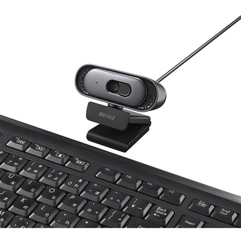 390万画素WEBカメラオートフォーカスステレオマイク内蔵三脚穴付ブラック BUFFALO(バッファロー)