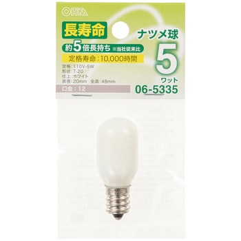 長寿命ナツメ球 E12 オーム電機