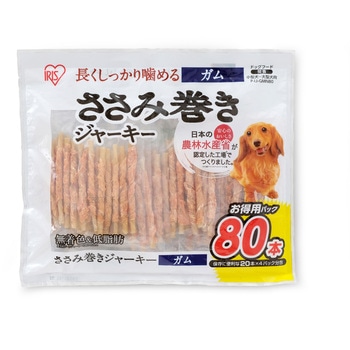 ささみ巻きジャーキーガム80本 アイリスオーヤマ