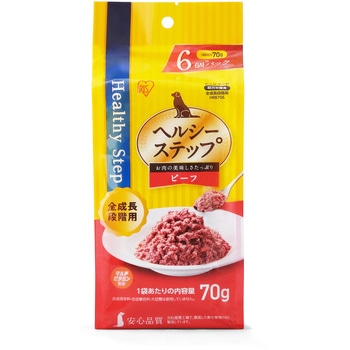 ヘルシーステップレトルト ビーフ70g×6P 全成長段階用 - アイリスオーヤマ