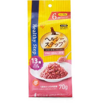 ヘルシーステップレトルト チキン・ささみと野菜70g×6P 13歳以上用 アイリスオーヤマ