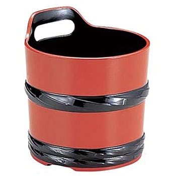 桶ワインクーラー 朱帯黒 若泉漆器