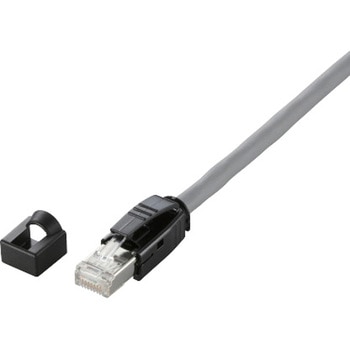 産業用LANケーブル 可動用 耐油 アルミテープシールド+編組シールド AWG26×4P 灰 グレー エレコム