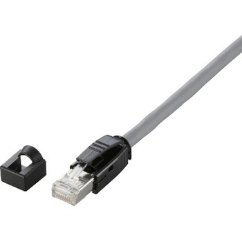 産業用LANケーブル 可動用 耐油 アルミテープシールド+編組シールド AWG26×4P 灰 グレー エレコム
