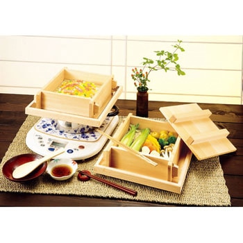 椹・お座敷セイロ 身(1段) 8寸用 用美(ヤマコー)