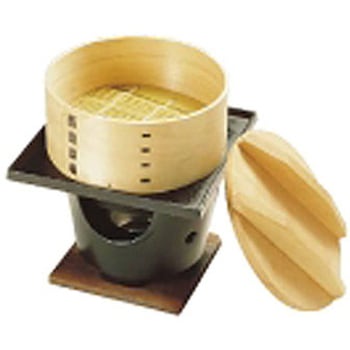 桧 丸セイロコンロセット (湯入れ付) 宝工芸
