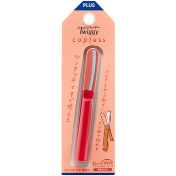 ハサミ 携帯用 フィットカットカーブ ツイッギー キャップレス プラス(文具)