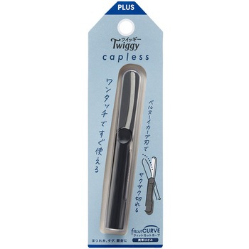 ハサミ 携帯用 フィットカットカーブ ツイッギー キャップレス プラス(文具)