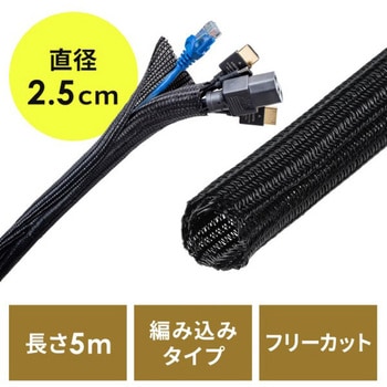 ケーブルスリーブ_編組 サンワダイレクト