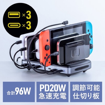 USB充電器_USB Power Delivery対応_スタンド サンワダイレクト