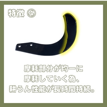 ニプロ製品適合ロータリー耕運爪(超硬合金溶着加工あり) - ノウキナビプラス