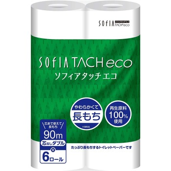ソフィアタッチエコ古紙芯なしトイレット マスコー製紙