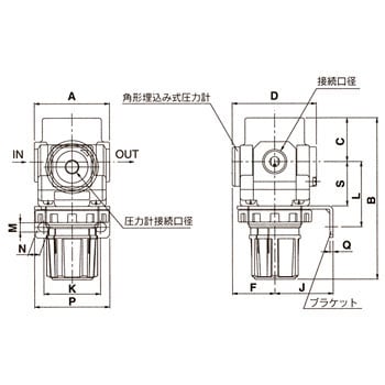 【送料無料】SMC 減圧弁　レギュレータ　AR40-04BM-B