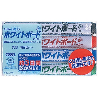 潤芯 ホワイトボードマーカー 丸芯 4色セット シヤチハタ
