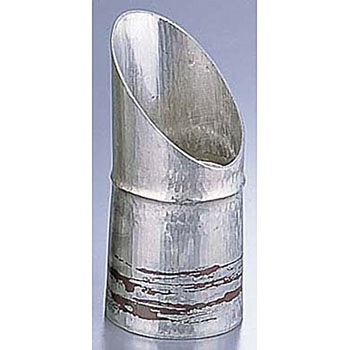 銅錫被 刷毛目竹形1ツ節酒器 TKG