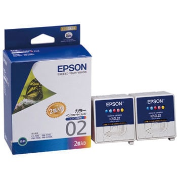 IC5CL02W 純正インクカートリッジ EPSON IC02 1箱(2個) EPSON 【通販 IC5CL02W 純正インクカートリッジ EPSON IC02 1箱(2個) EPSON 【通販