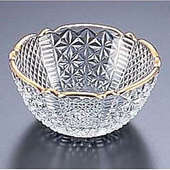 麻の葉豆鉢 天金 青山硝子
