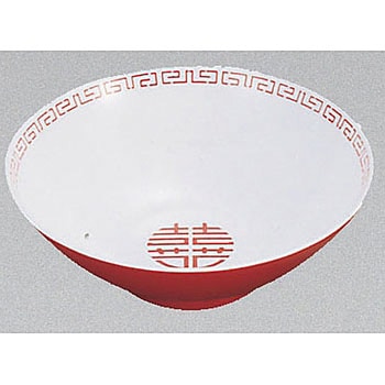 メラミン「瑞祥」 中華丼 CA-11 丸型 エンテック 瑞祥 中華丼 丸型 外赤・内白 CA-11 中華