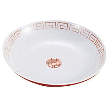 メラミン「瑞祥」 中華小皿 千羽鶴印(エンテック)