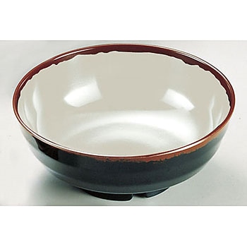 メラミン「長次郎窯」 丼 千羽鶴印(エンテック)